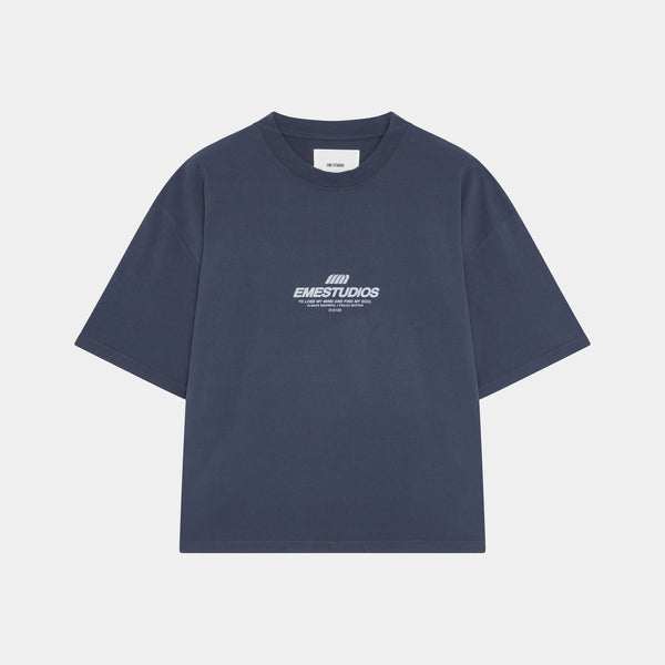 F Psilos Navy Oversized Tee Camiseta eme   