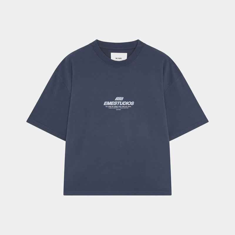 F Psilos Navy Oversized Tee Camiseta eme   