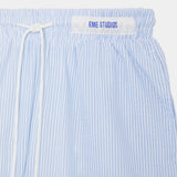 Seersucker Shorts White And Blue Pants eme   