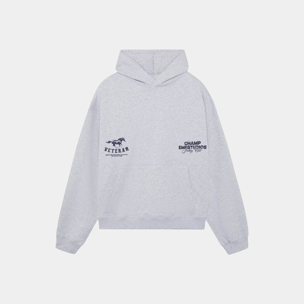 Horse Heather Grey Oversized Hoodie Hoodie eme   