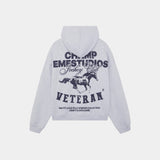 Horse Heather Grey Oversized Hoodie Hoodie eme   