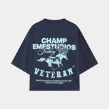 Champ Navy Oversized Tee Camiseta eme   