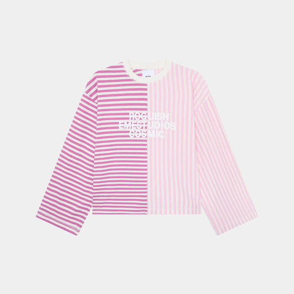 Roguish Striped Long Sleeve Fucsia Long Sleeve eme   