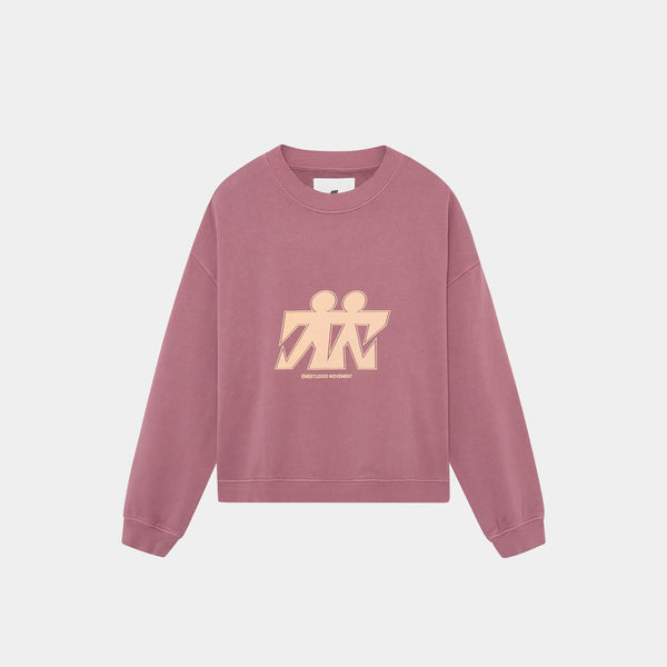 Mbuddy Taupe Oversized Crewneck Crewneck eme