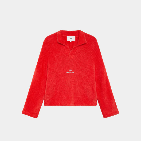 Sully Cherry Brushed Knitted Polo Knit eme