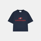 Flag CPH Navy Cropped Tee Camiseta eme