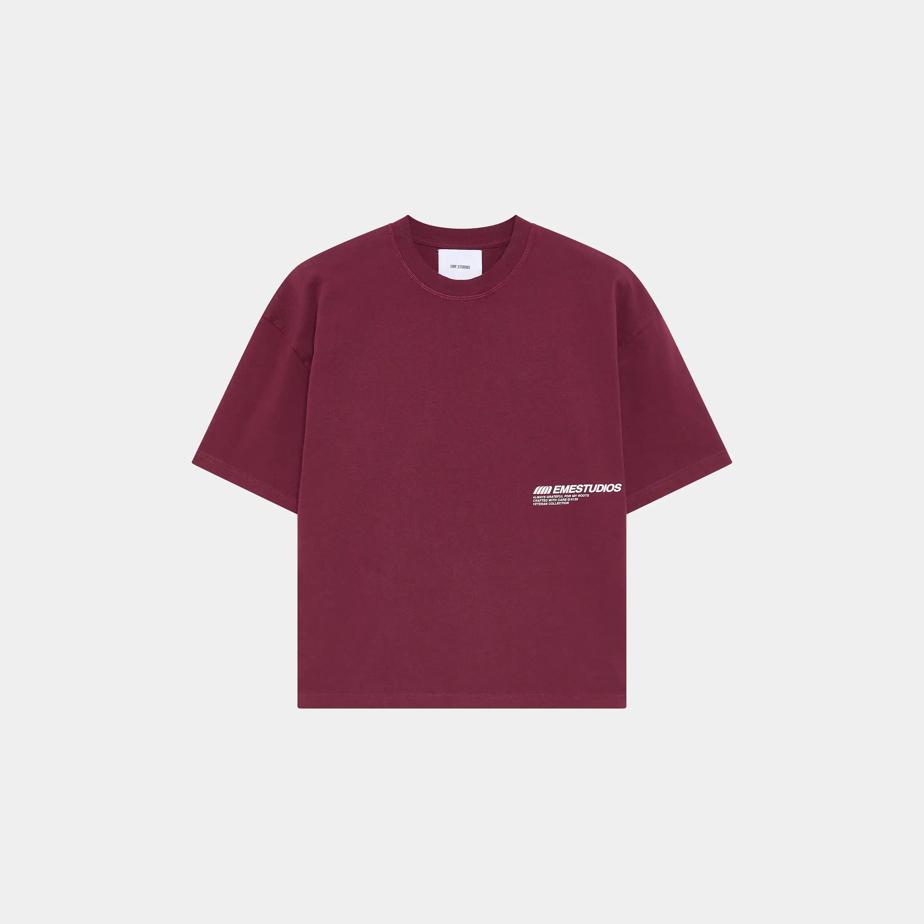 Roots Burgundy Oversized Tee Camiseta eme