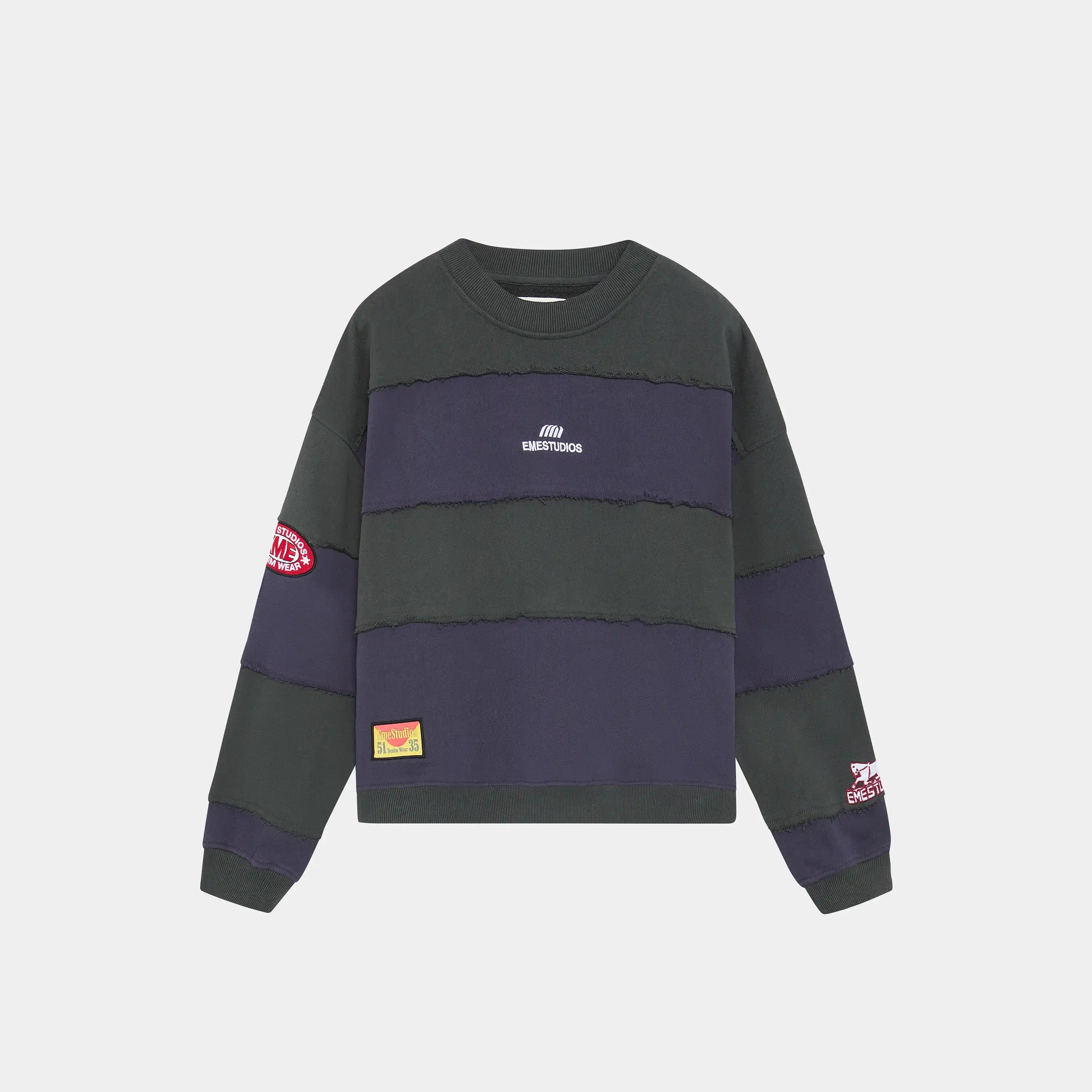 M Navy Striped Crewneck Crewneck eme