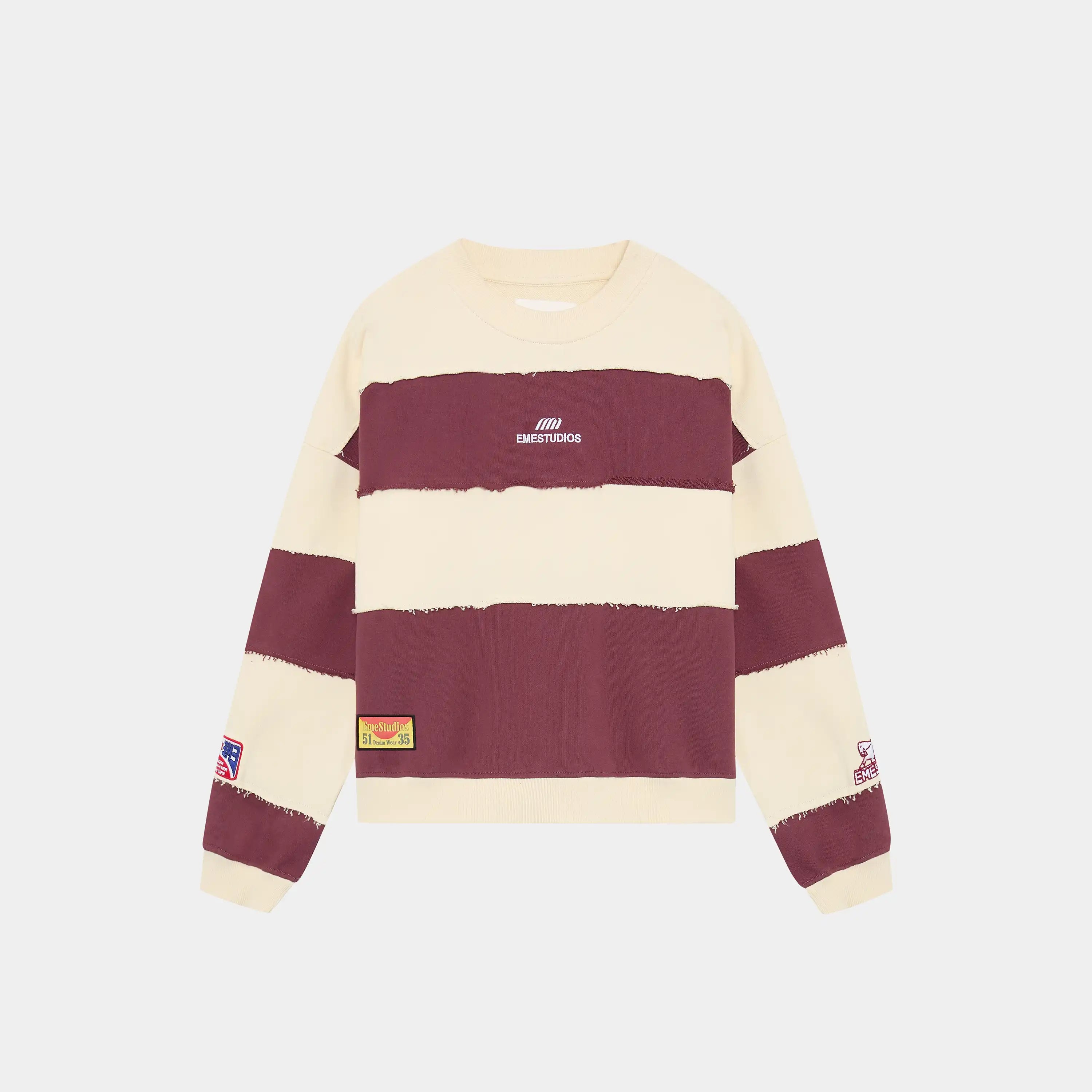 M Chocolat Truffle Striped Crewneck Crewneck eme