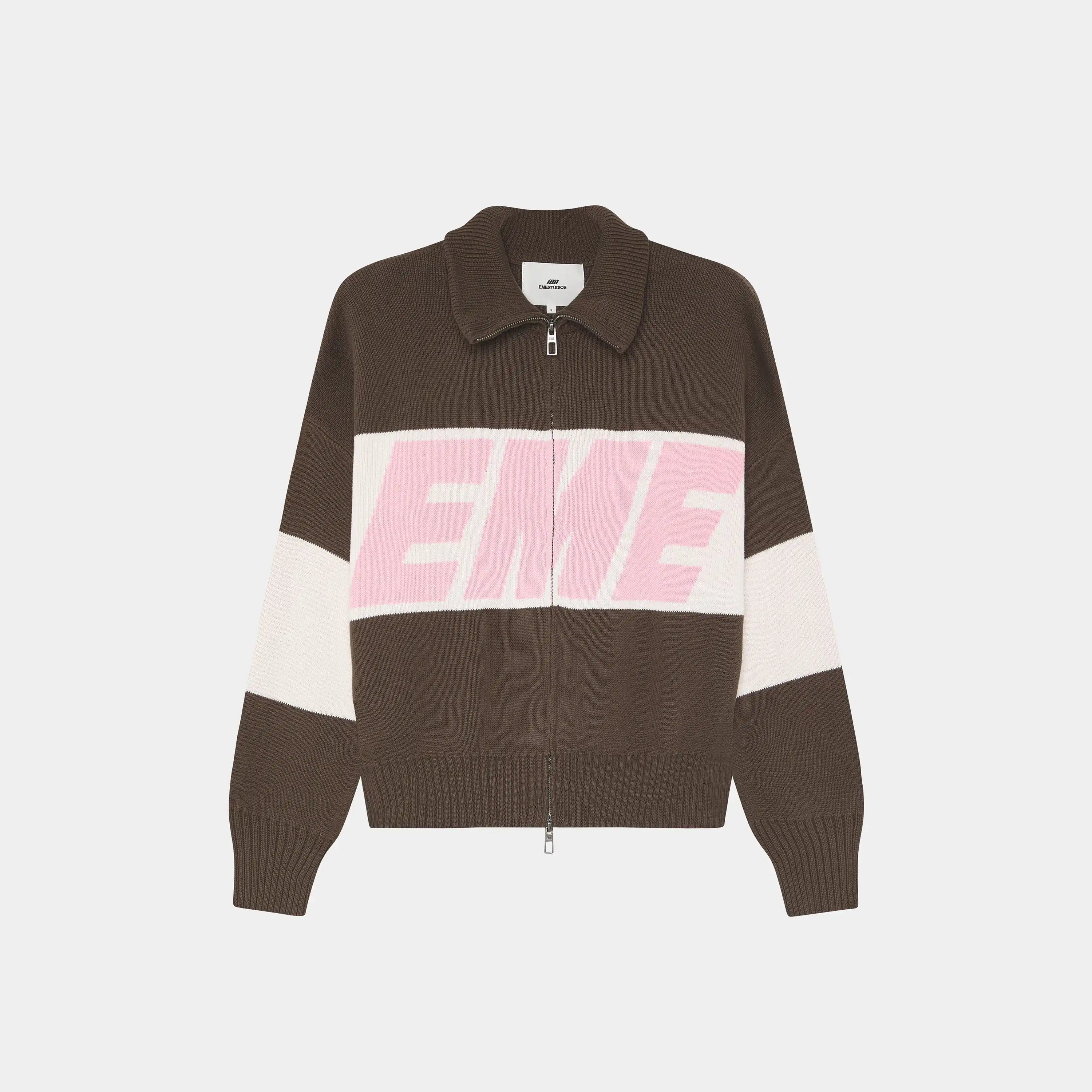 Thrill Grandpa Grey Zipper Knit - Eme Studios Thrill Grandpa Grey Zipper Knit - Eme Studios