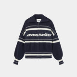 Unit Knited Navy Full Zip Knitwear Eme Studios