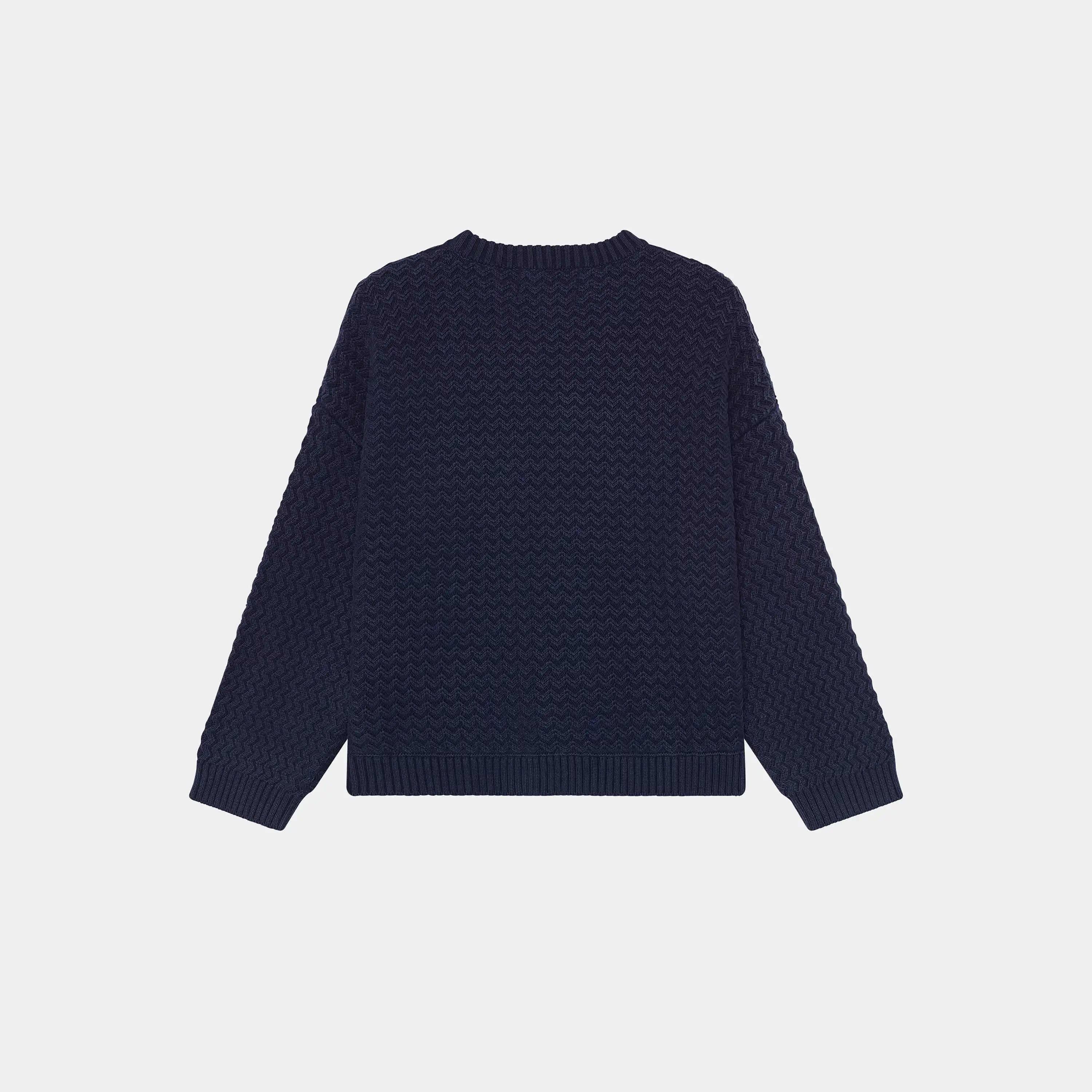 Thesis Navy Knit Sweater Knitwear Eme Studios