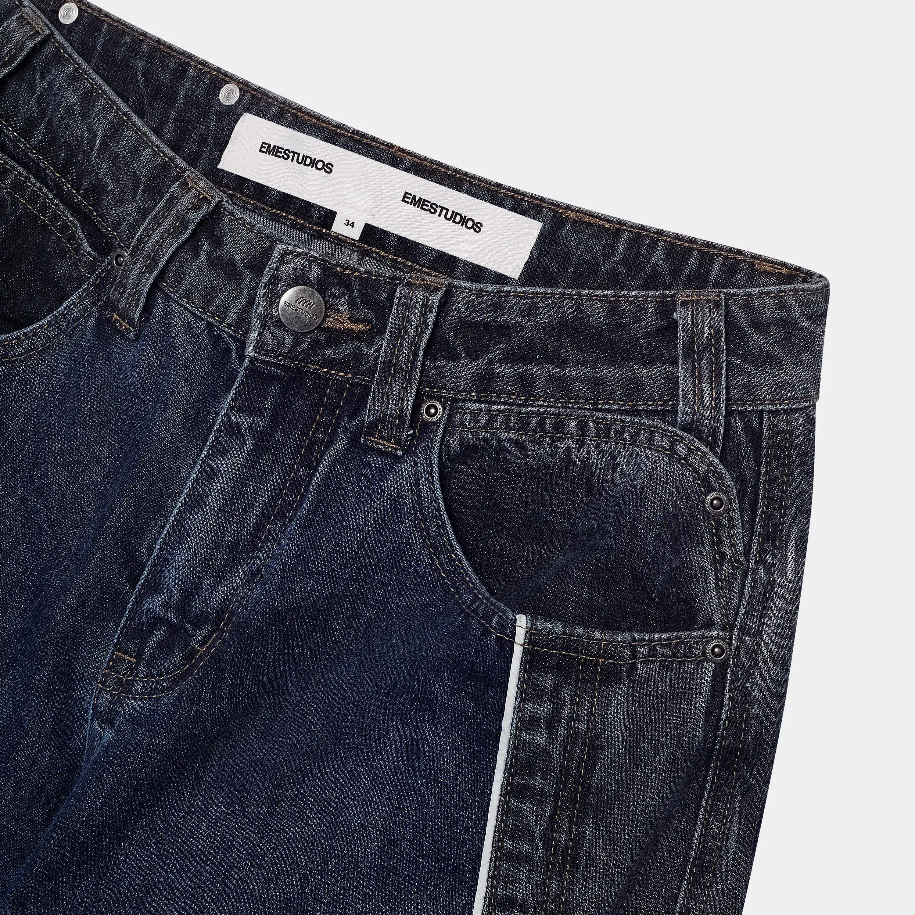 Dual Dark Blue Pants Pants Eme Studios