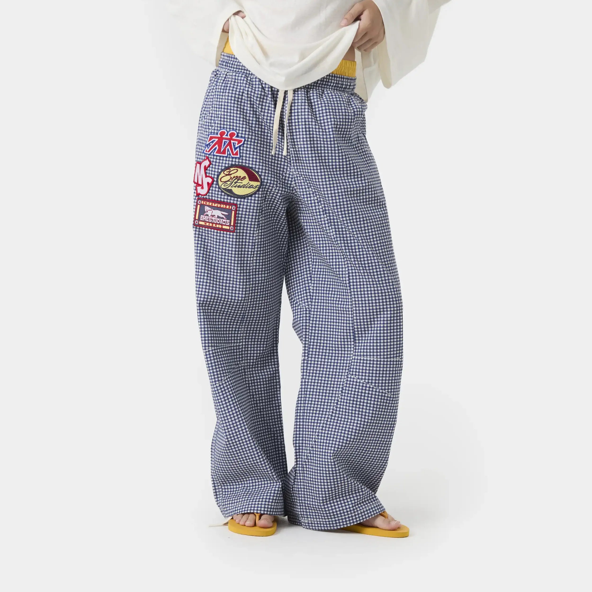 Patches Cargo Indigo Vichy Pants eme