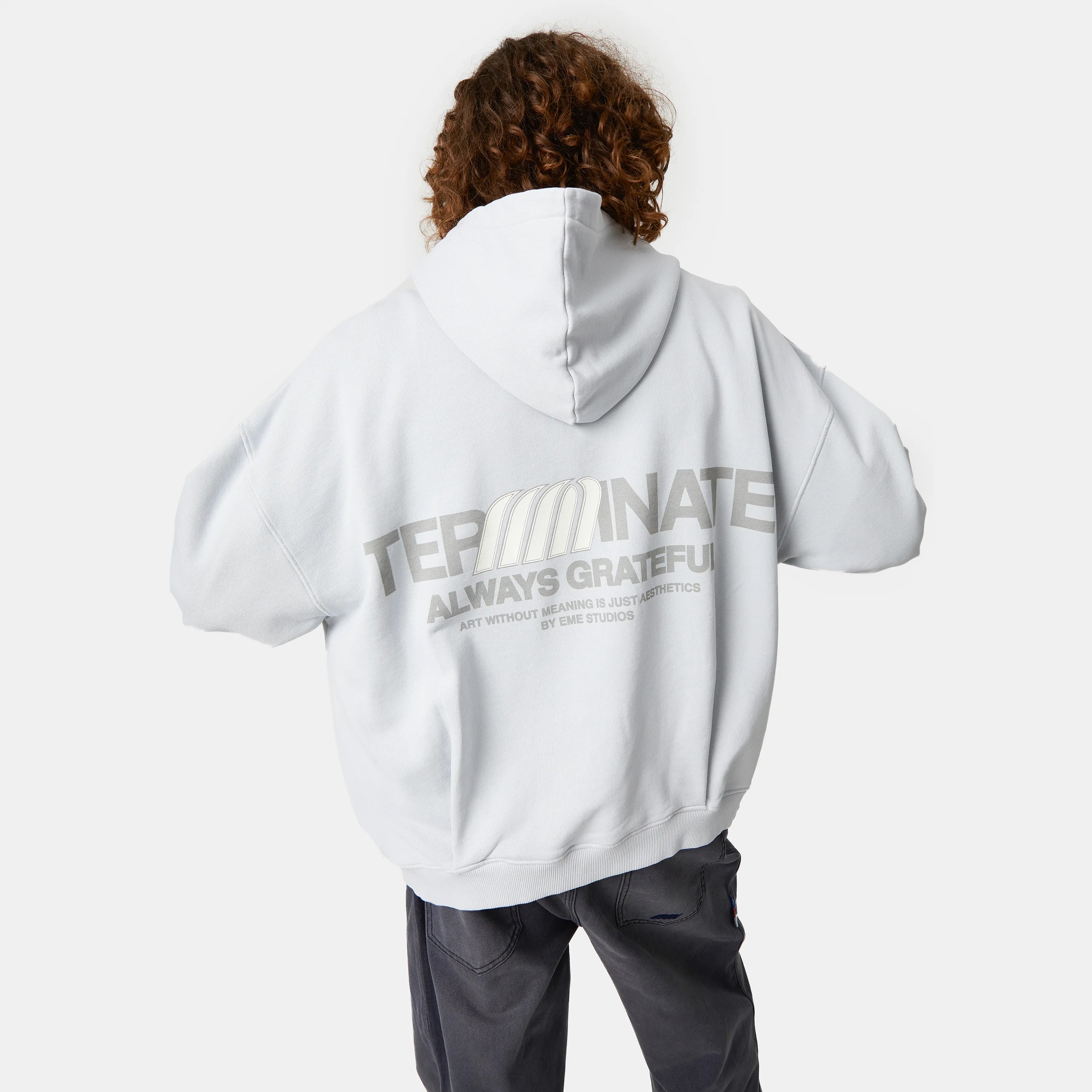 Terminate Pearl Blue Oversized Hoodie Hoodie eme   