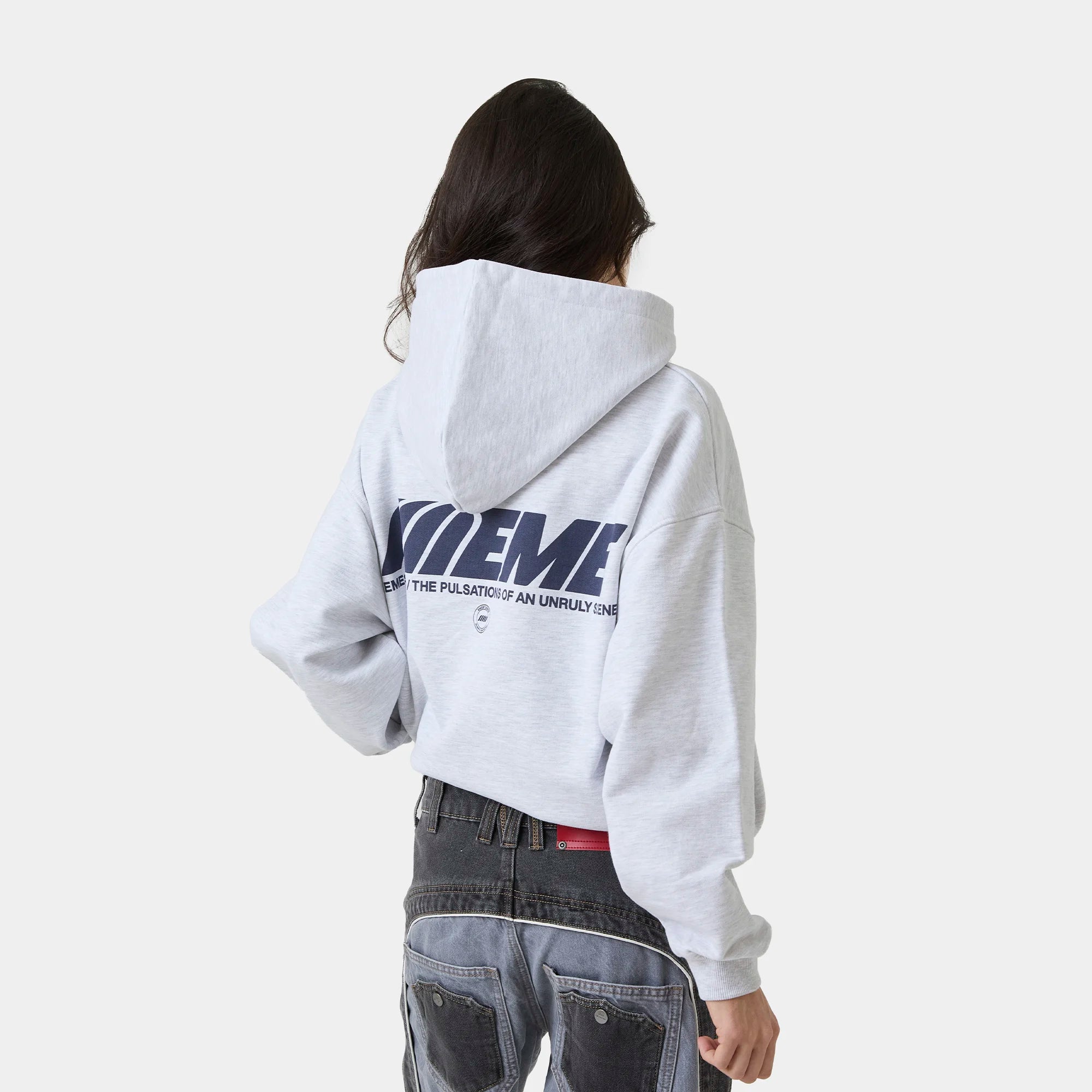 Peyas Heather Grey Oversized Hoodie