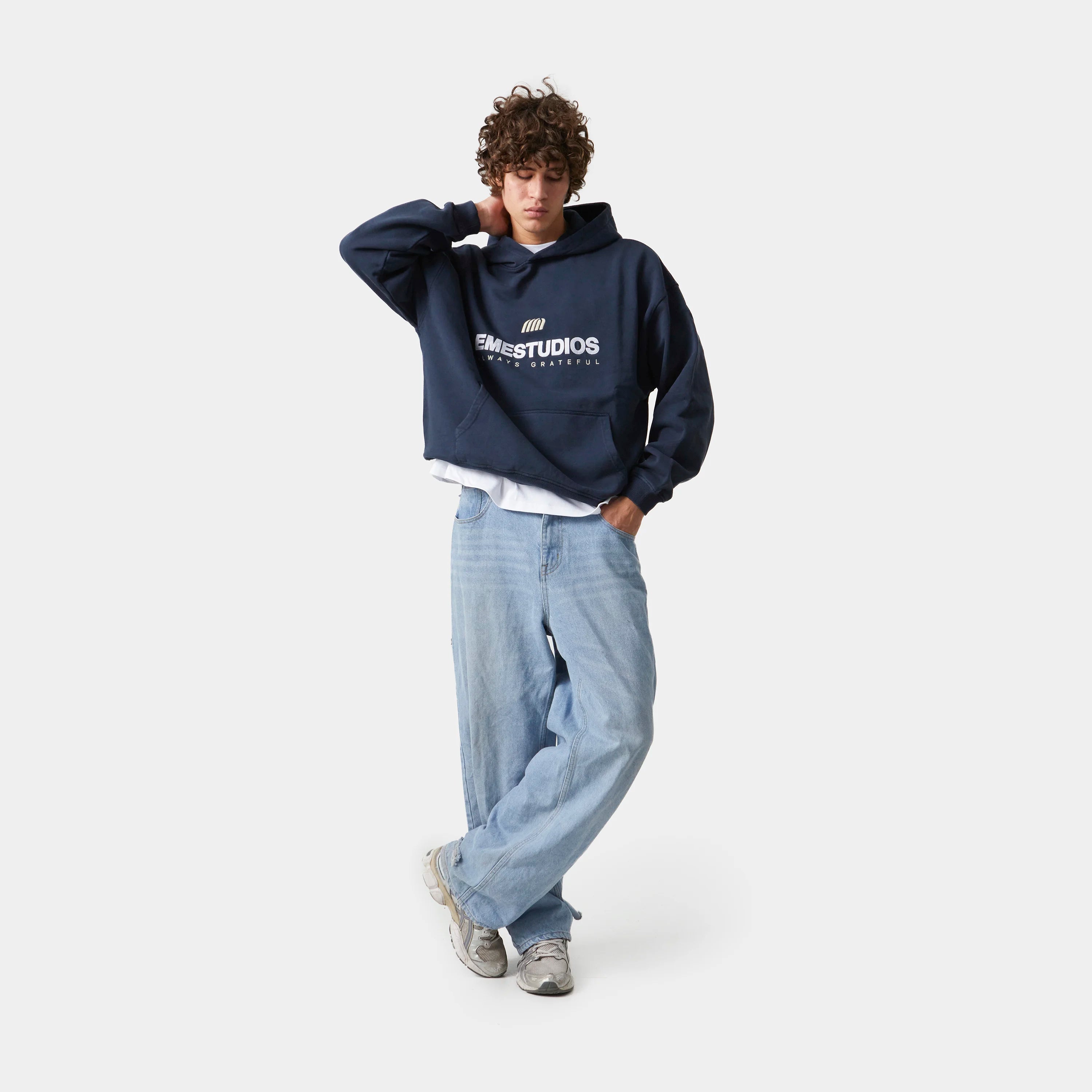 Hallmark Navy Oversized Hoodie Eme Studios