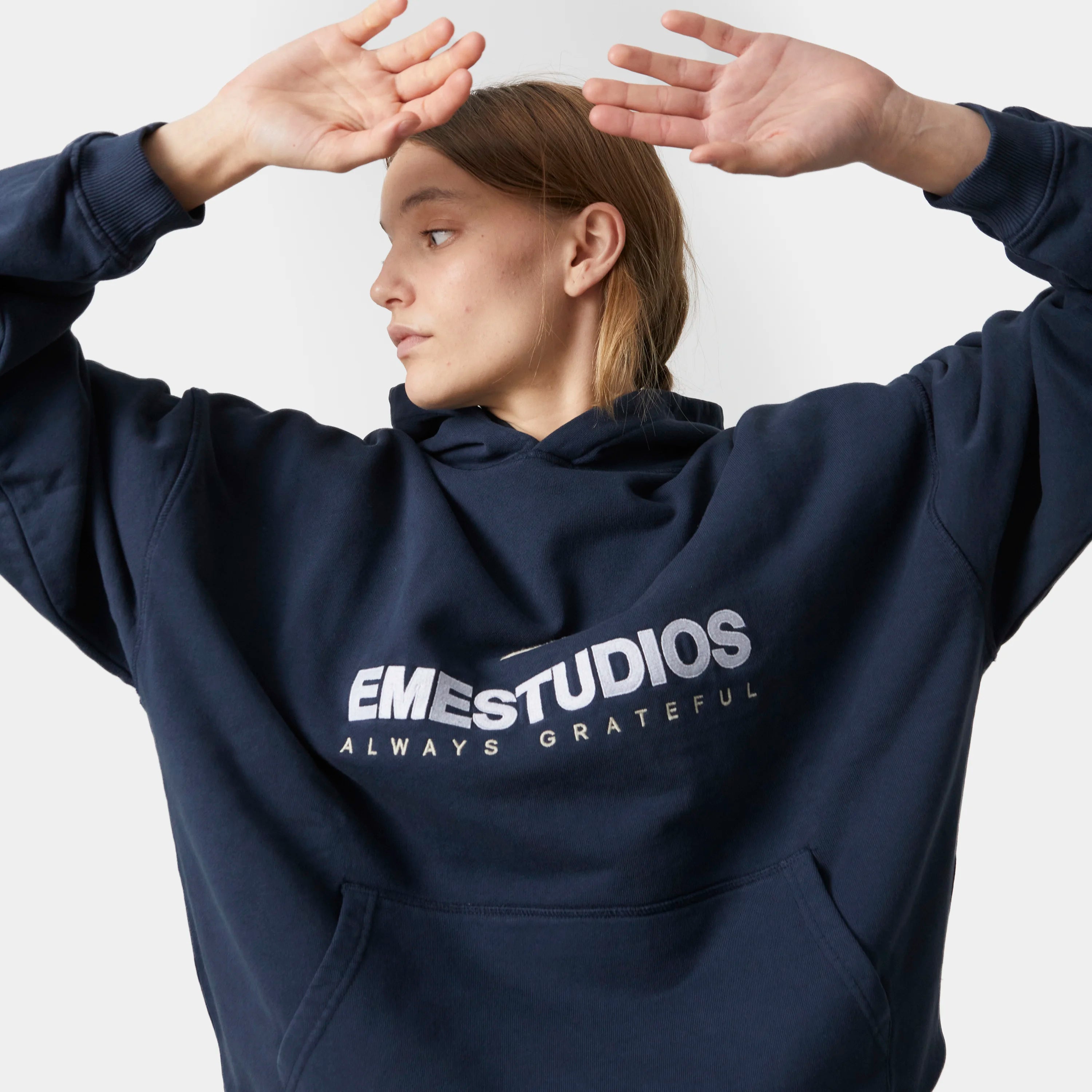 Hallmark Navy Oversized Hoodie Hoodie eme   