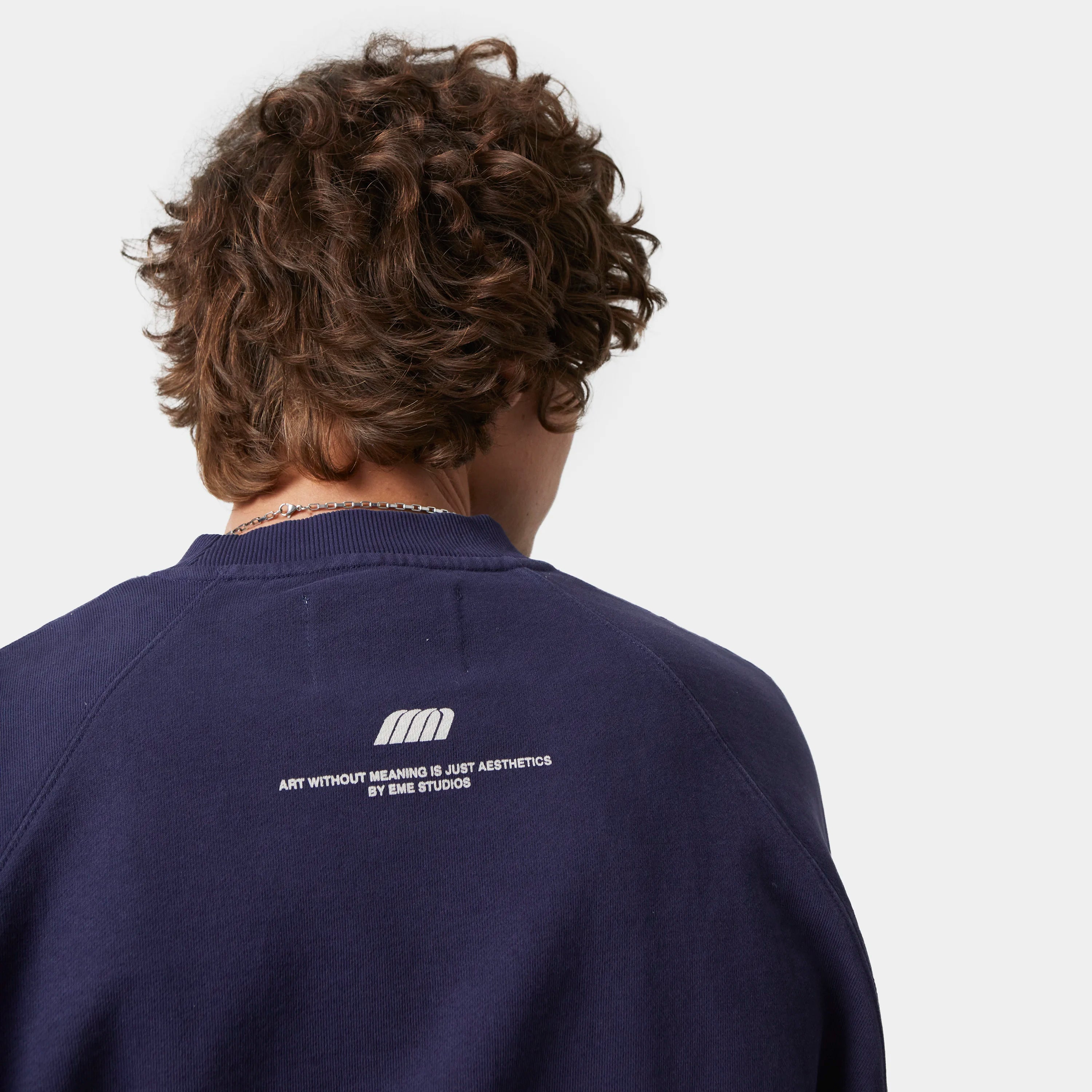 Hallmark Navy Oversized Crewneck Crewneck eme   