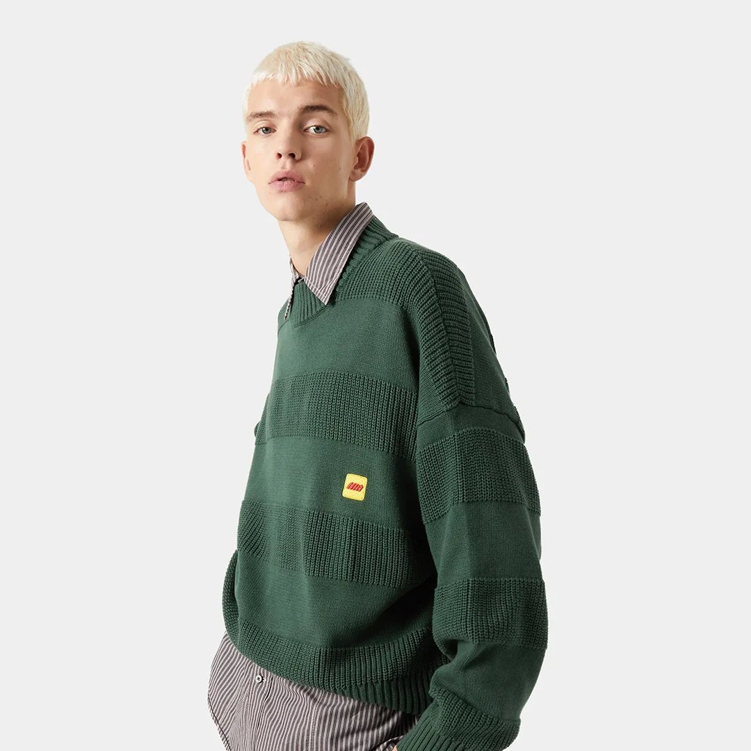 Horizontal Striped Knit Sweater - Eme Studios Horizontal Striped Knit Sweater - Eme Studios