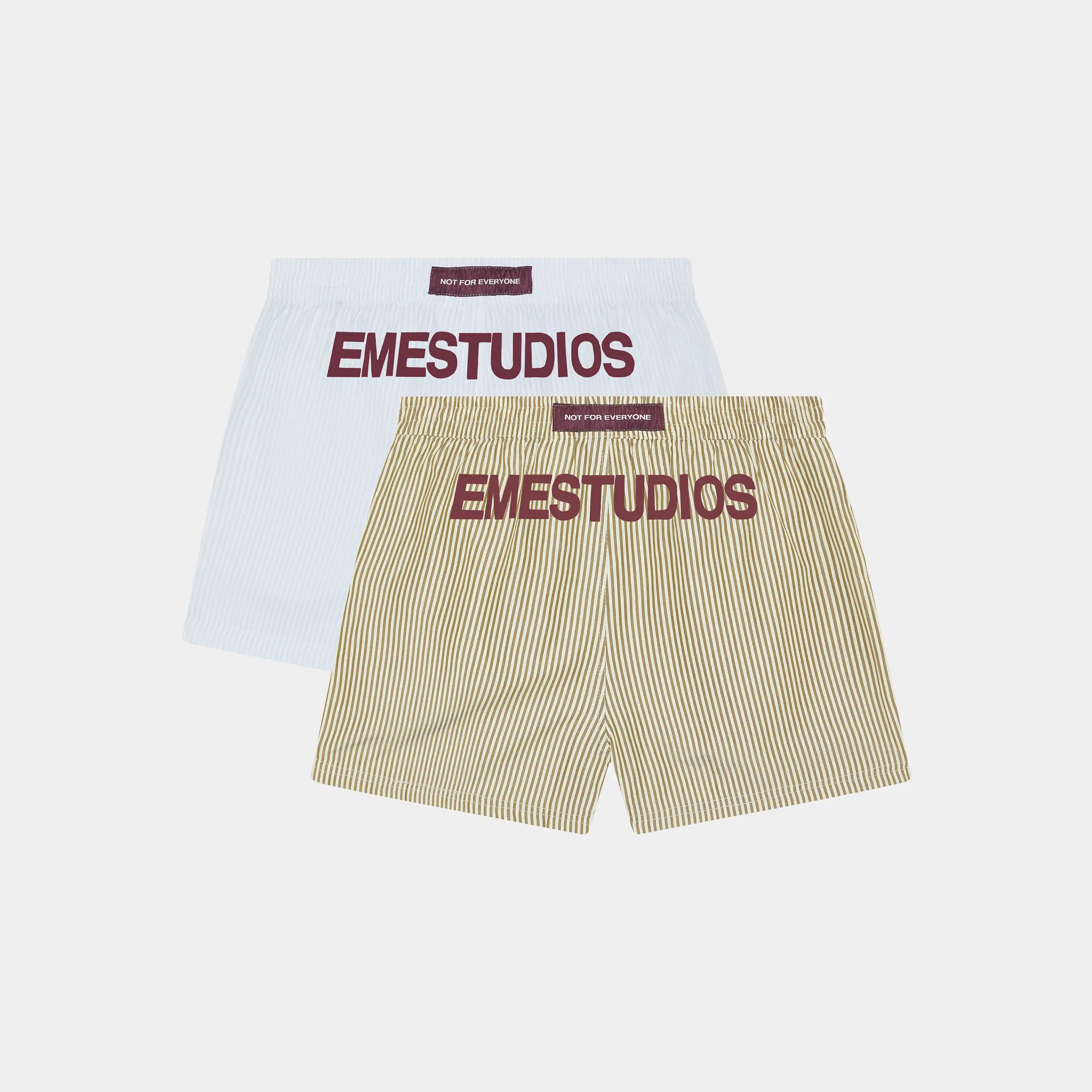Lucky Striped Boxer Burgundy Underwear Eme Studios