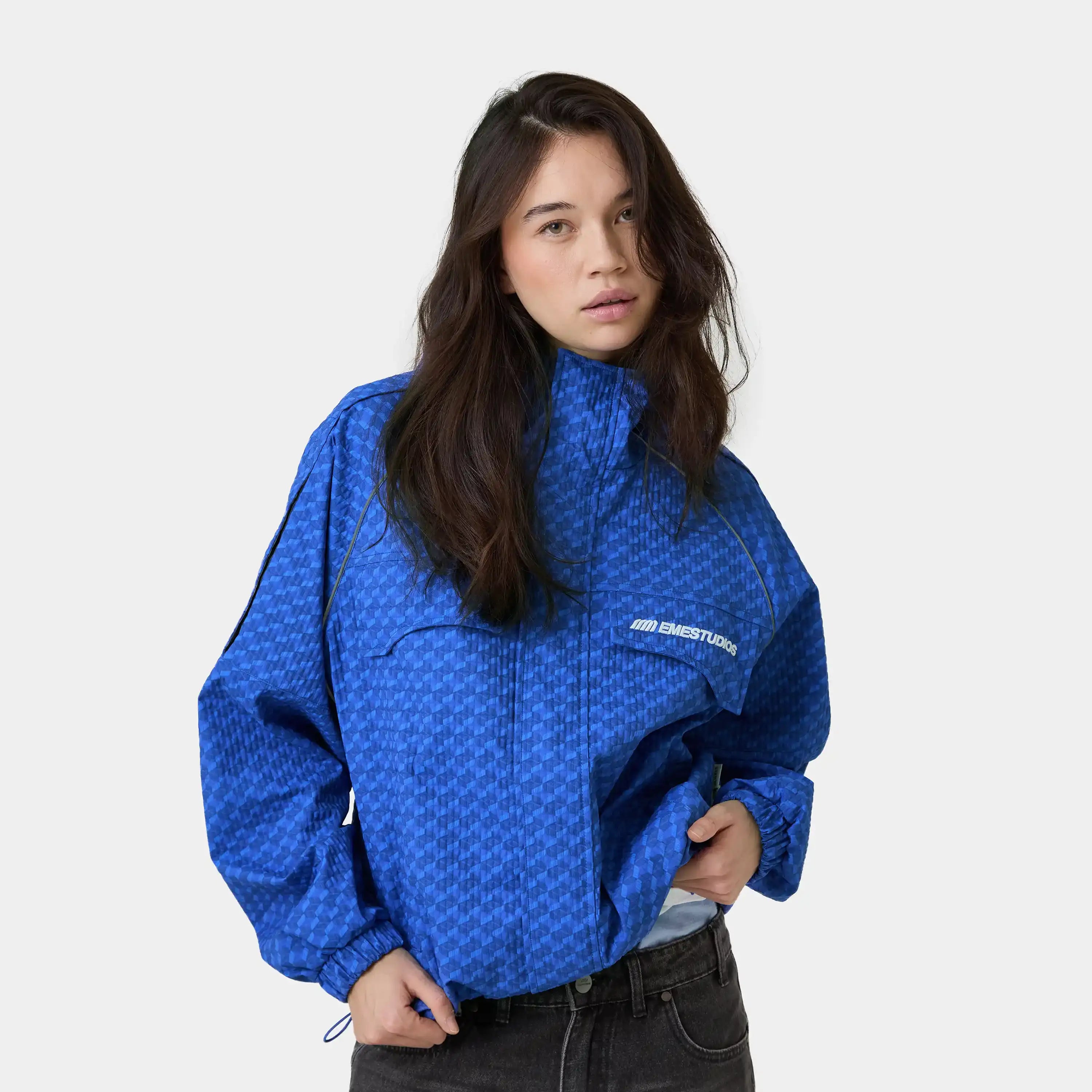 Echo Midnight Grid Windbreaker