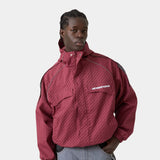 Echo Burgundy Grid Windbreaker Outerwear Eme Studios