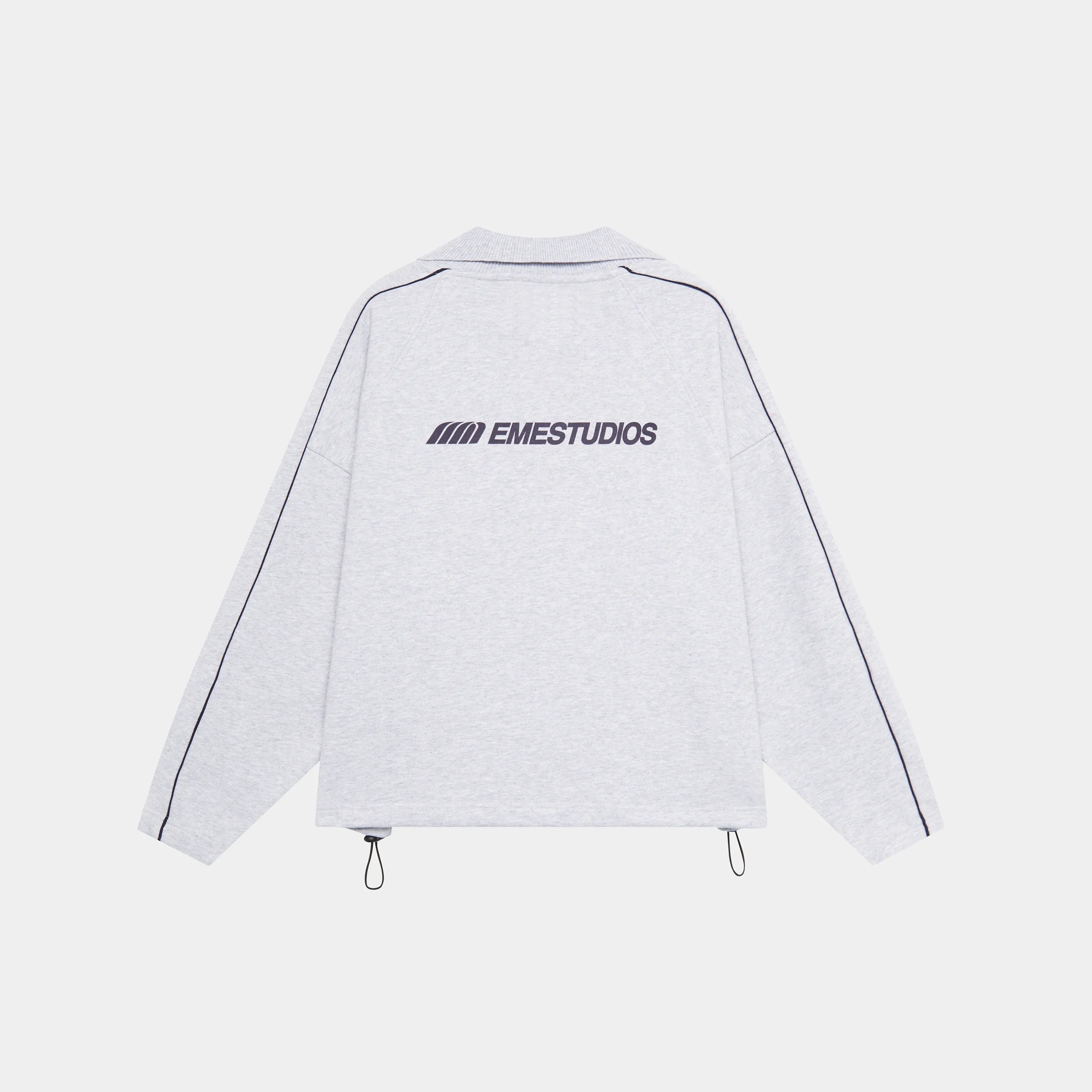 Hectic Heather Grey Polo Sweatshirt Crewneck eme