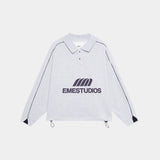 Hectic Heather Grey Polo Sweatshirt Crewneck eme