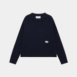 Department Navy Jacquard Oversized Knit Knit eme   