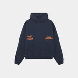 Horse Navy Oversized Hoodie Hoodie eme   