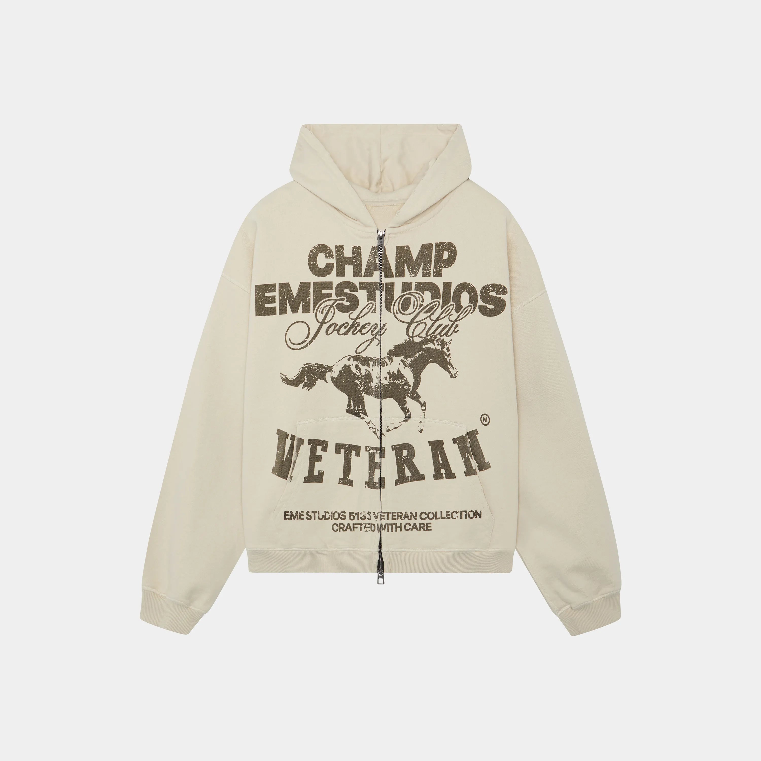 Horse Fog Full Zip Hoodie eme   