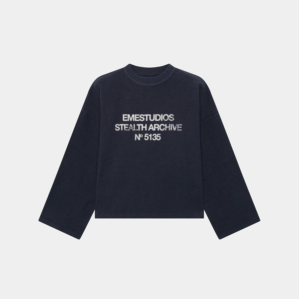 Stealth Navy Reverse Crewneck Crewneck eme