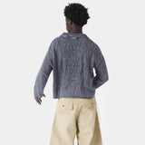 Kiff Polo Navy Knit Distressed Knitwear eme