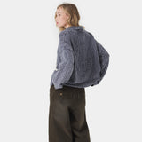 Kiff Polo Navy Knit Distressed Knitwear eme