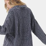 Kiff Polo Navy Knit Distressed Knitwear eme