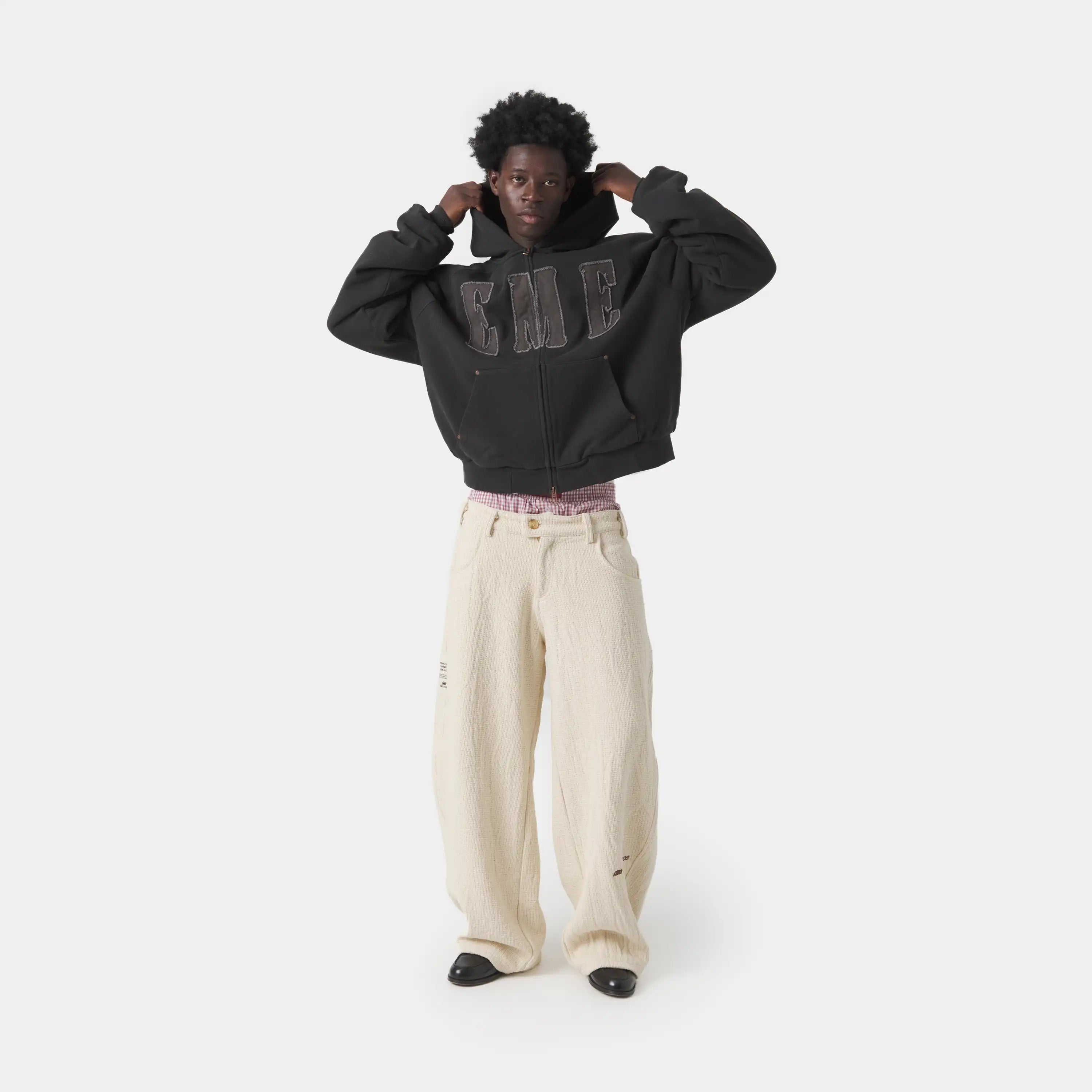 Desire Black Full Zip Hoodies Eme Studios