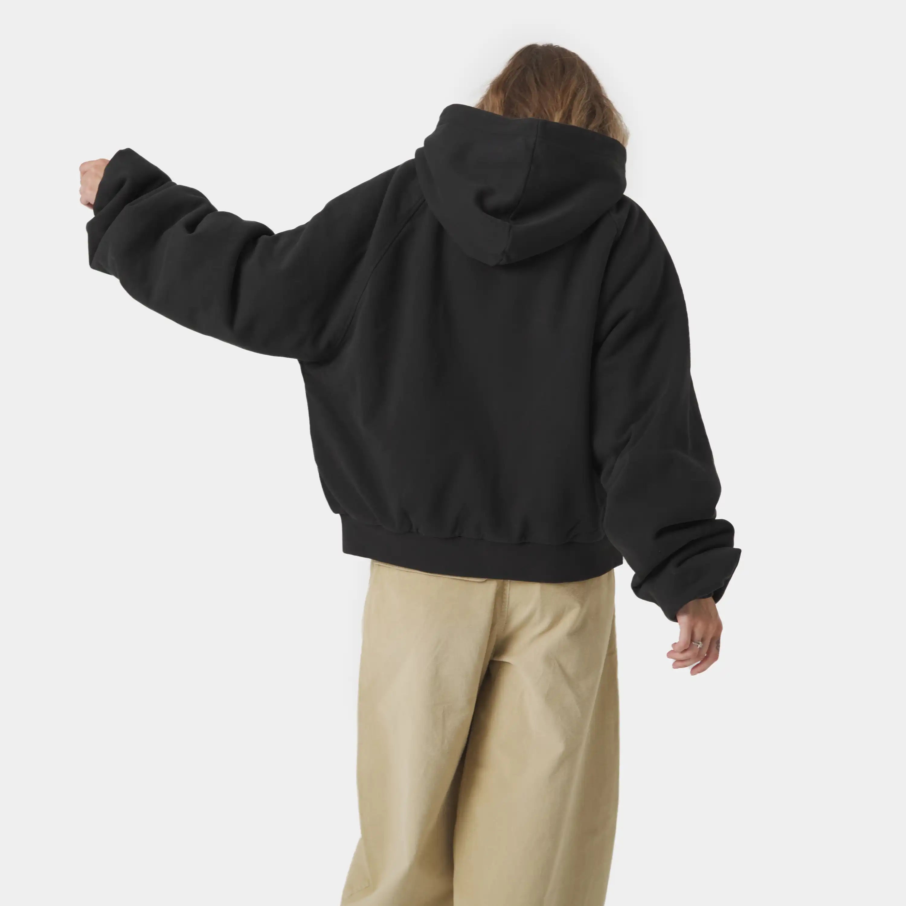 Desire Black Full Zip Hoodies Eme Studios