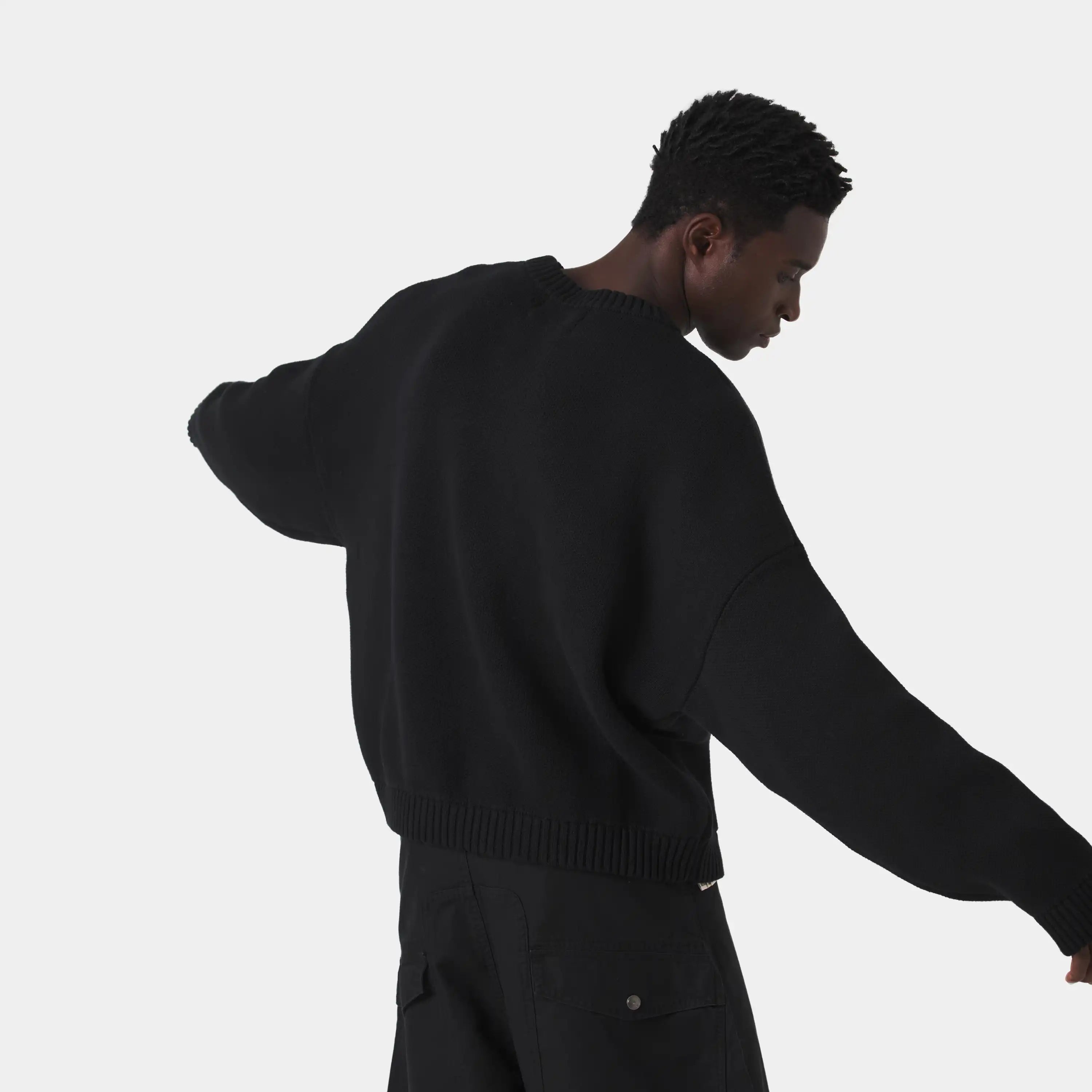 Metro Black Knit Sweater Knitwear Eme Studios