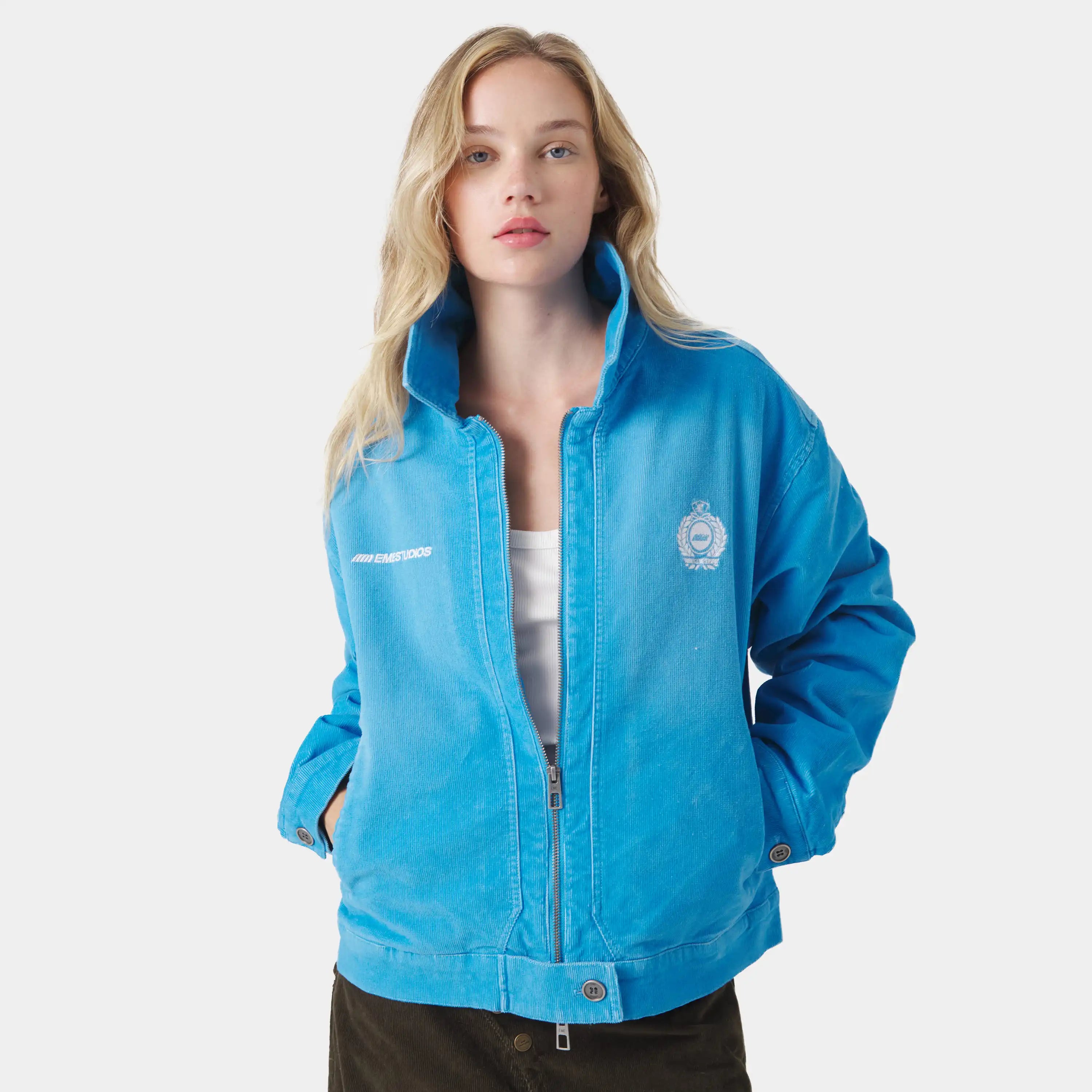 Core Corduroy Cobalt Jacket Outerwear Eme Studios