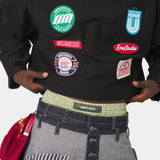 Patches Black Crewneck Sweatshirts Eme Studios