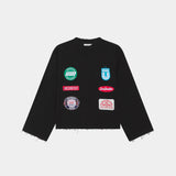 Patches Black Crewneck Sweatshirts Eme Studios