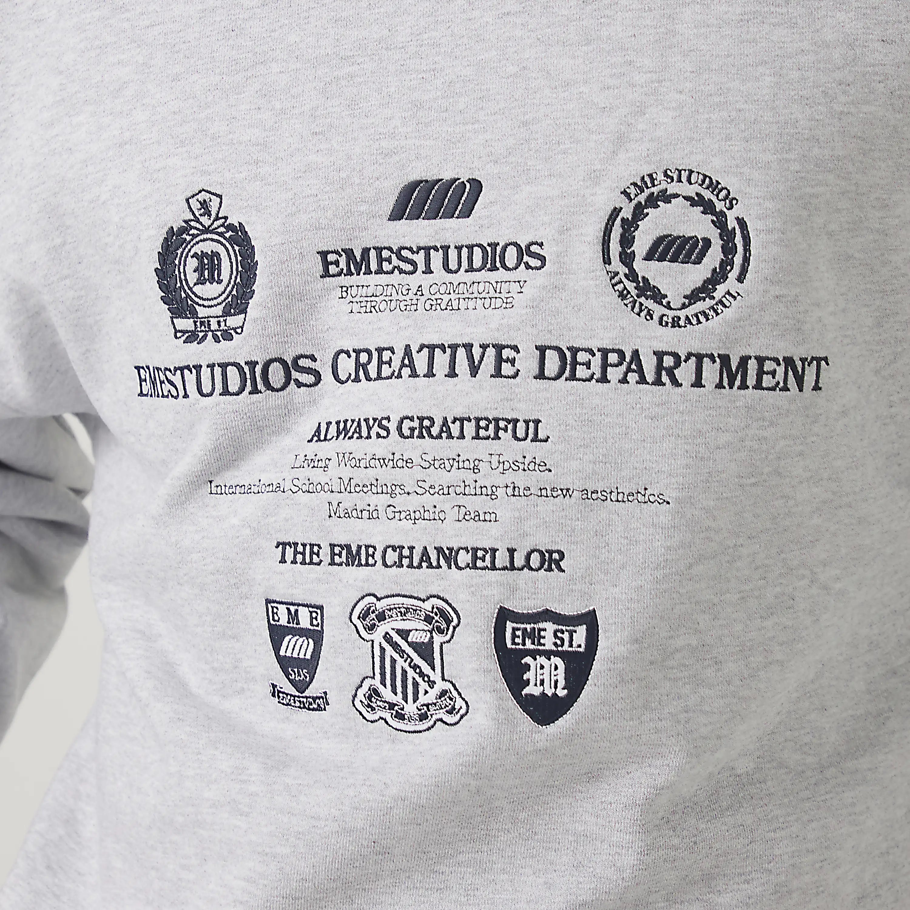 Chancellor Heather Grey Crewneck Sweatshirts Eme Studios