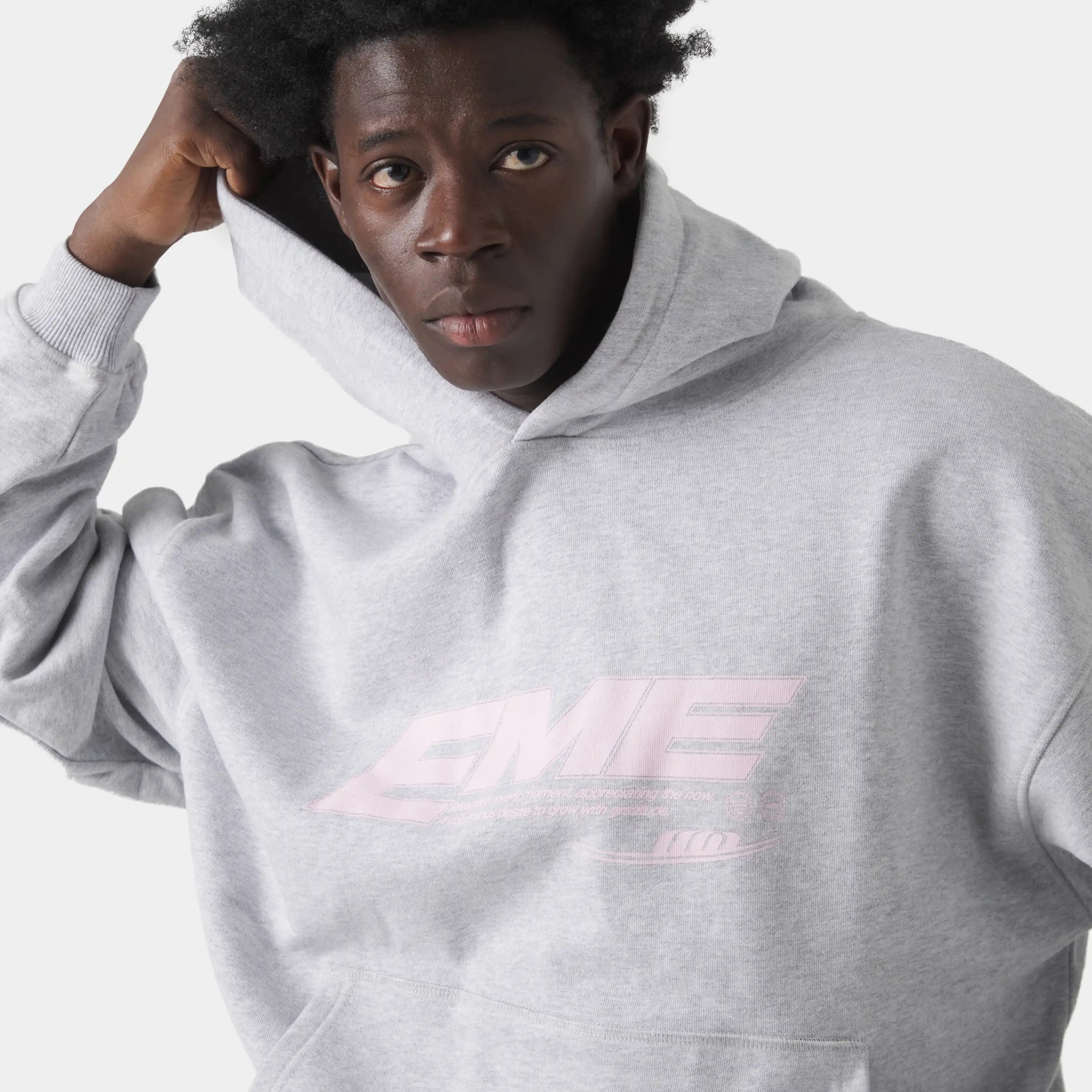Ssamo Heather Grey Oversized Hoodie Hoodies Eme Studios