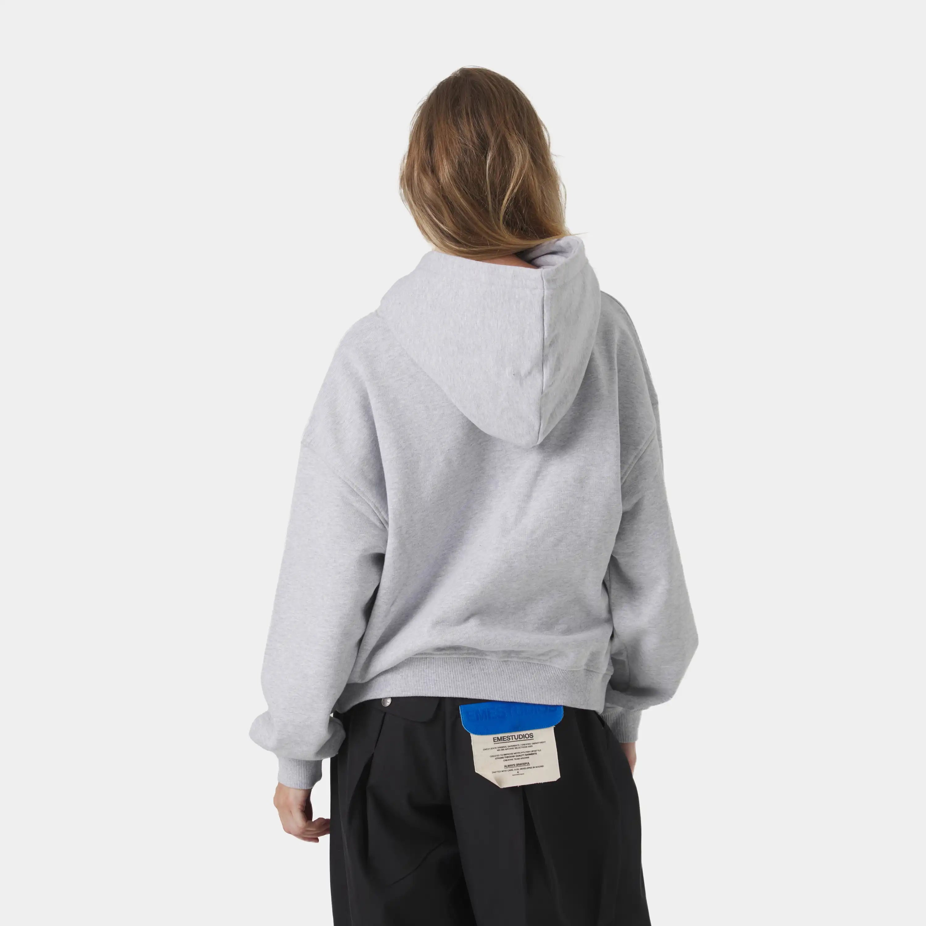 Ssamo Heather Grey Oversized Hoodie Hoodies Eme Studios