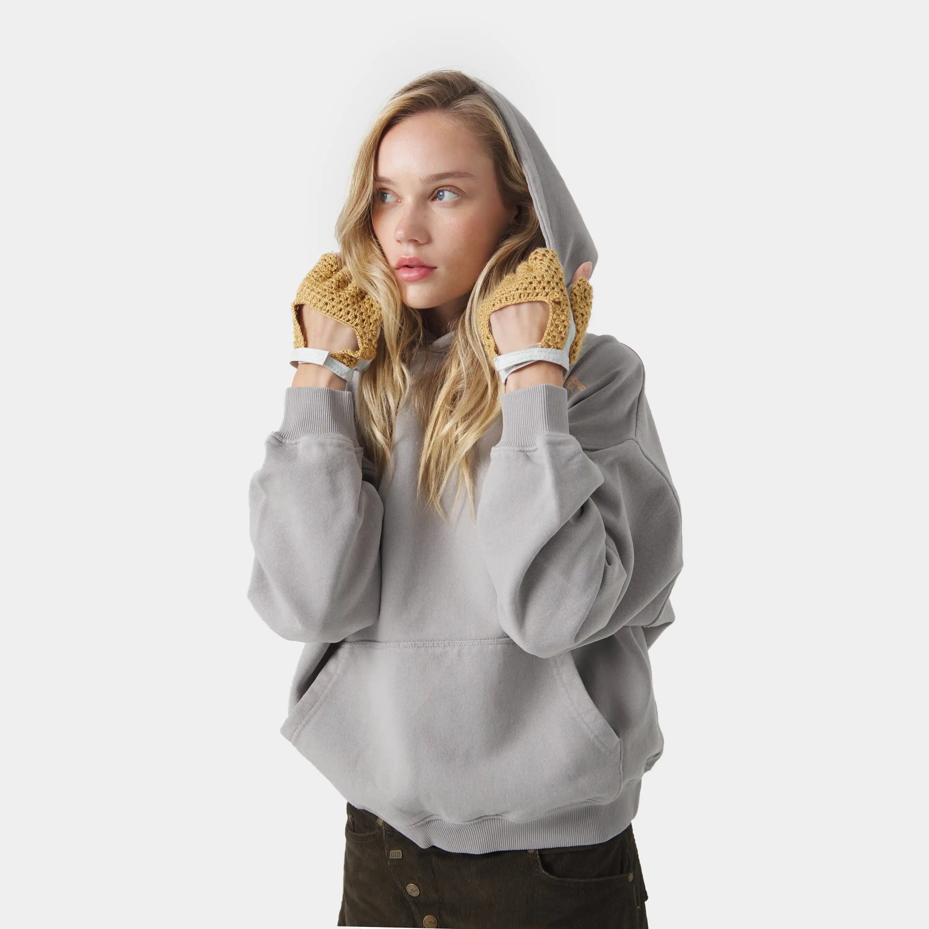West Heather Grey Oversized Hoodie Hoodies Eme Studios