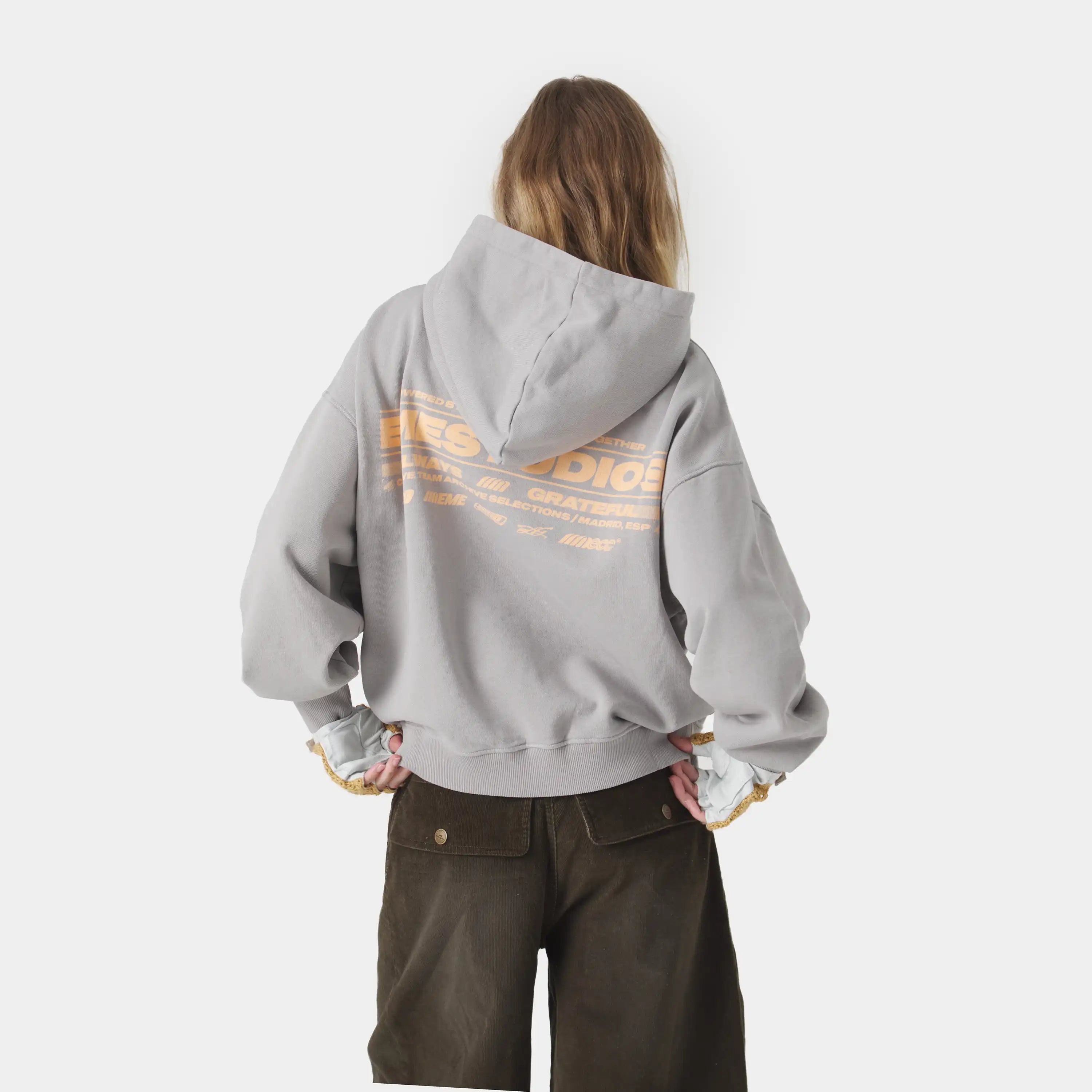 West Heather Grey Oversized Hoodie Hoodies Eme Studios