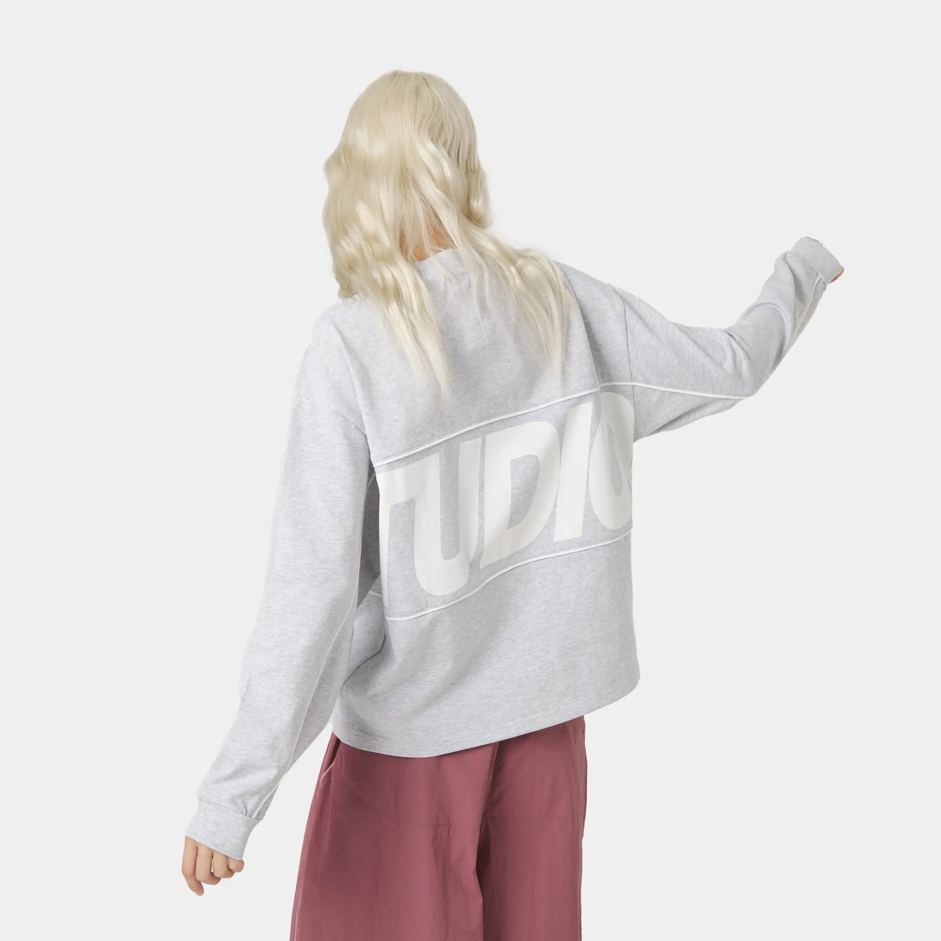 Crossline Heather Grey Long Sleeve T-shirts eme