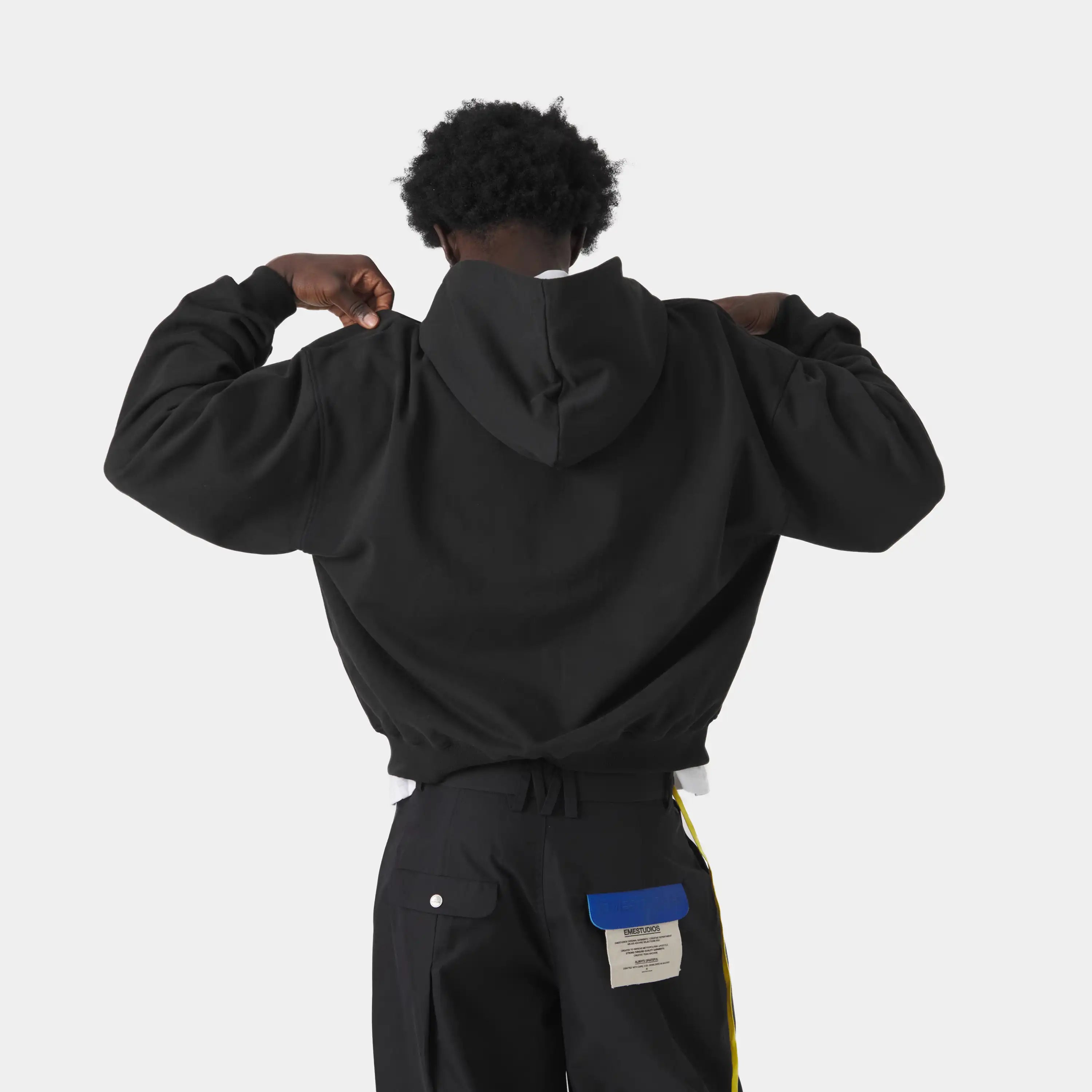 Slice Black Full Zip Hoodies Eme Studios