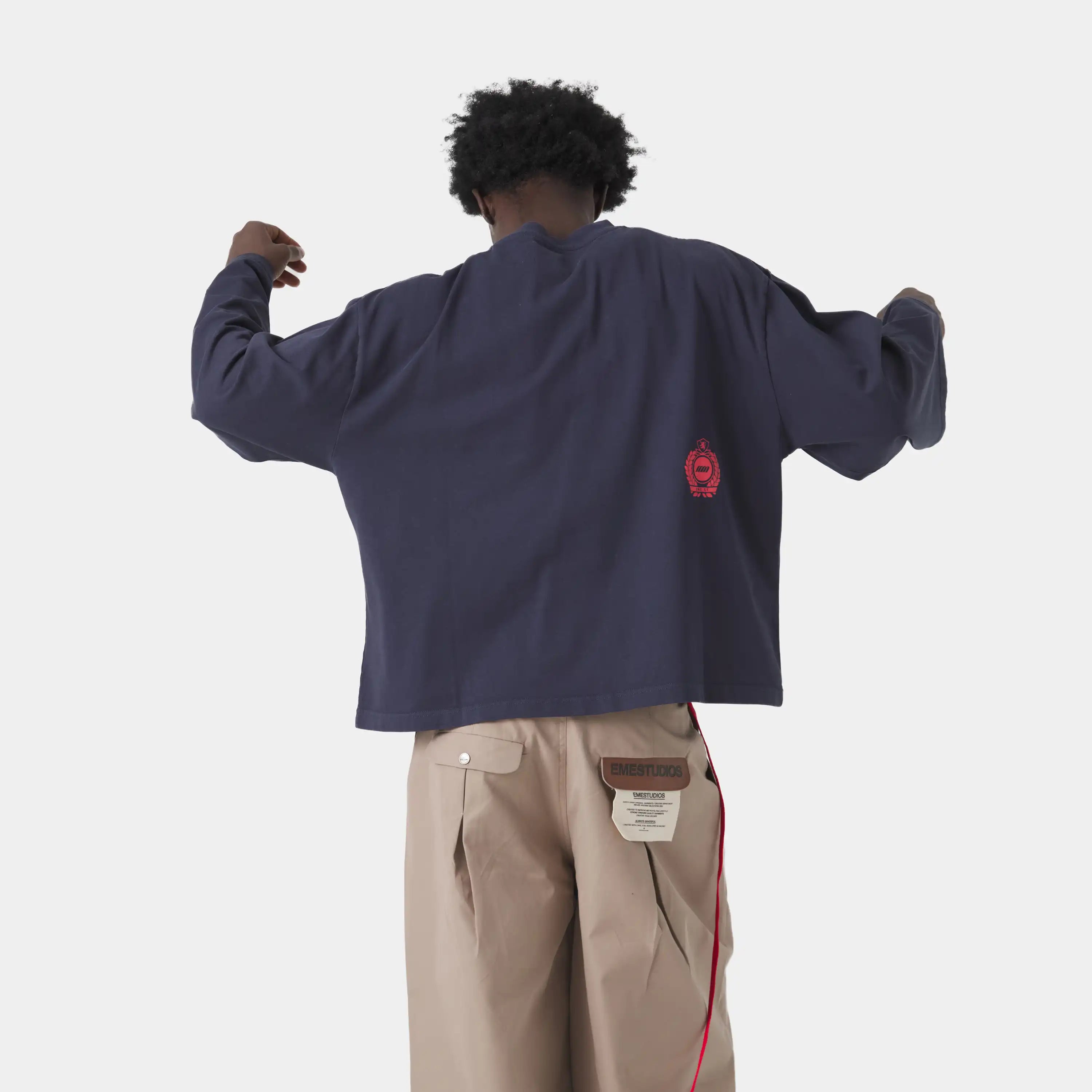 Bound Navy Long Sleeve T-shirts Eme Studios